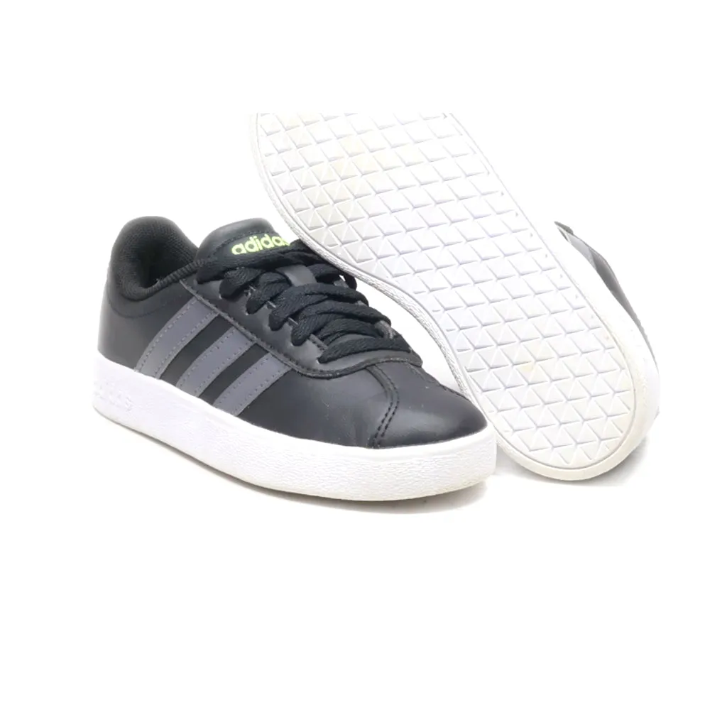 Adidas Grand Court 2.0 Sneakers Leather Black Colour For Kids