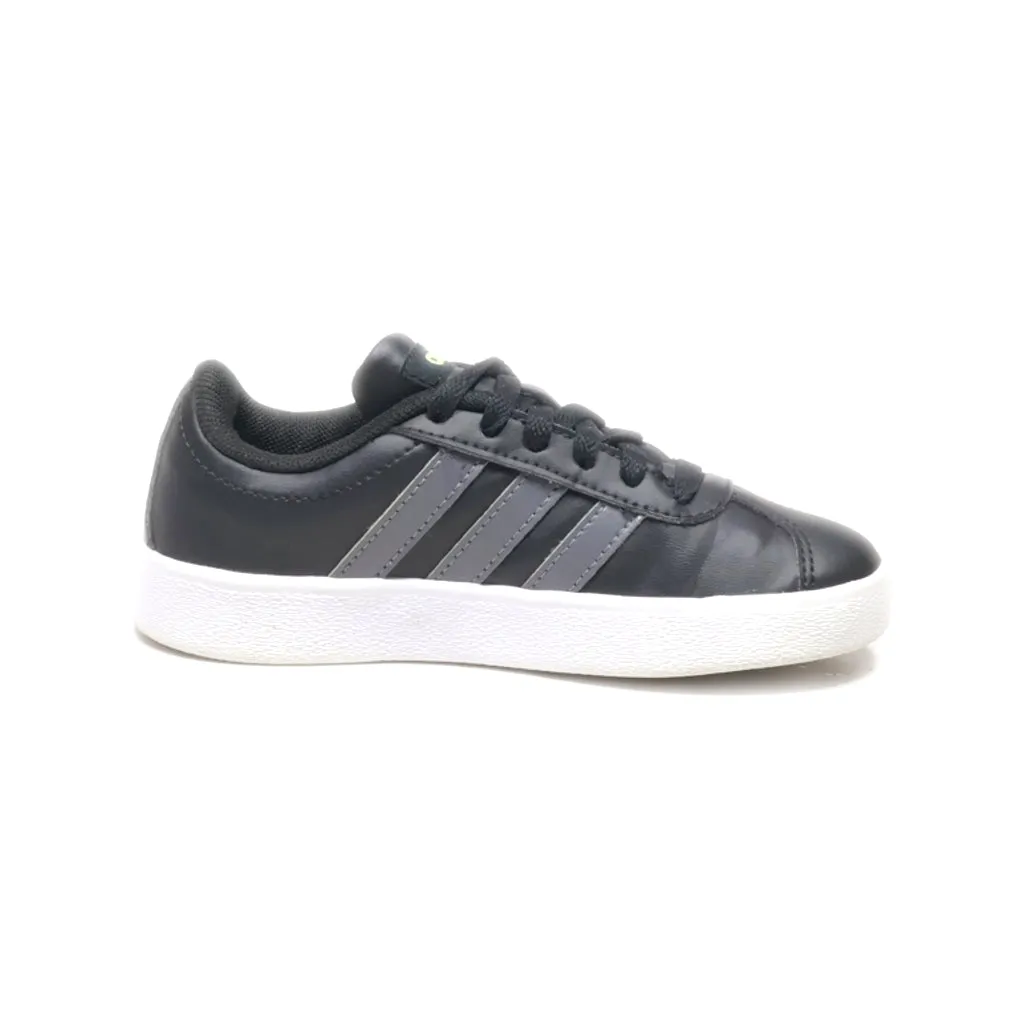 Adidas Grand Court 2.0 Sneakers Leather Black Colour For Kids