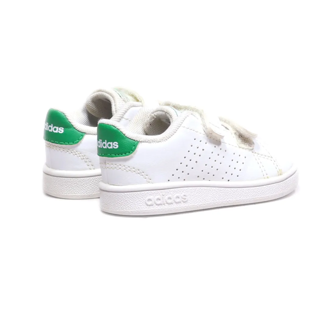 Adidas Hook-And-Loop Sneakers Leather White Colour For Kids