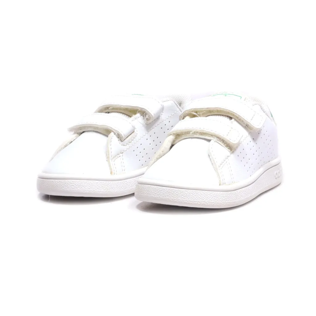 Adidas Hook-And-Loop Sneakers Leather White Colour For Kids