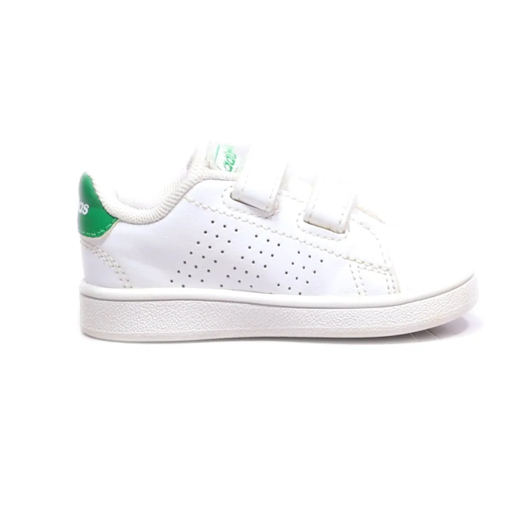 Adidas Hook-And-Loop Sneakers Leather White Colour For Kids