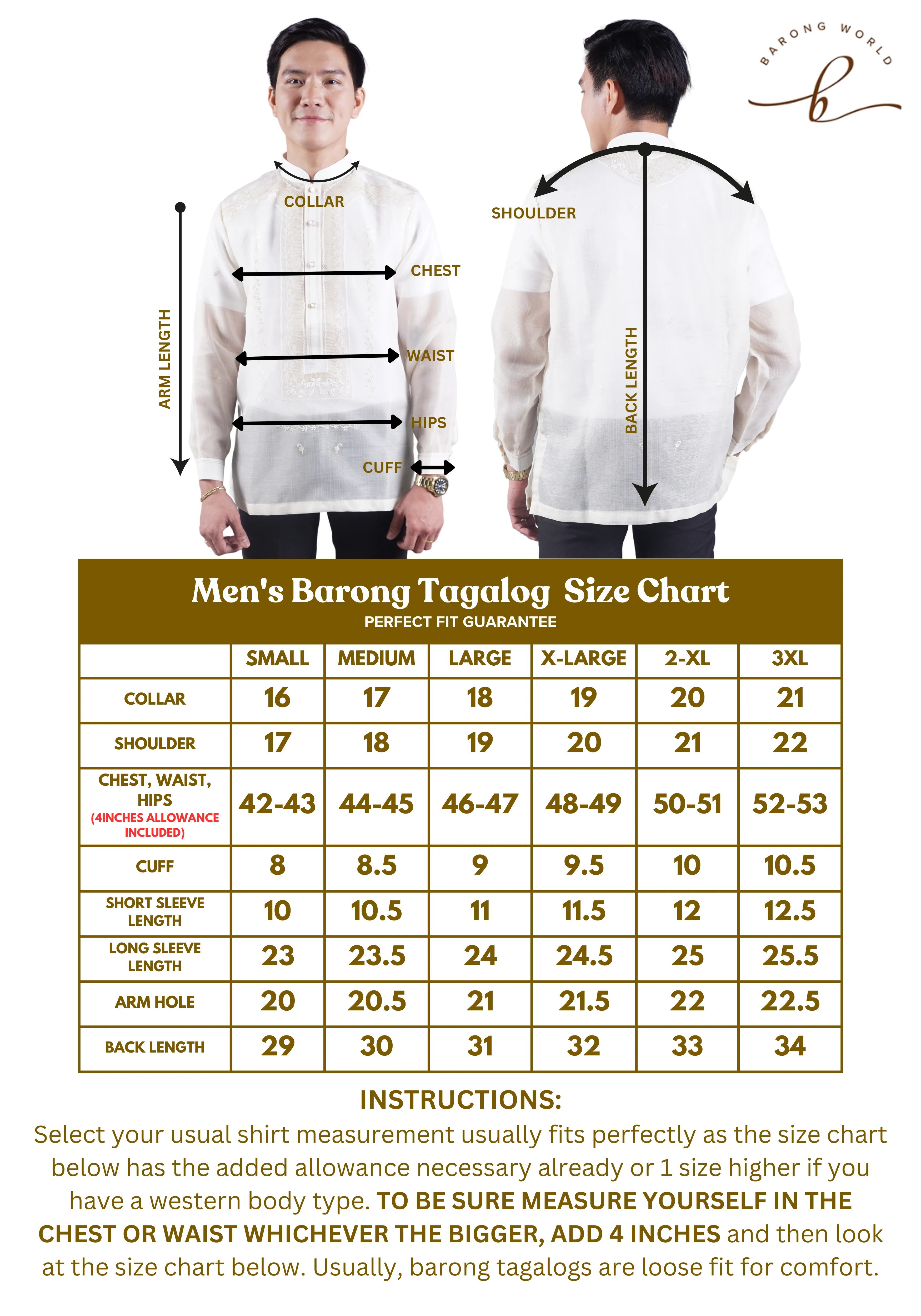 Cocoon Classic Premium Barong Tagalog Full Open - Joshua - JV401