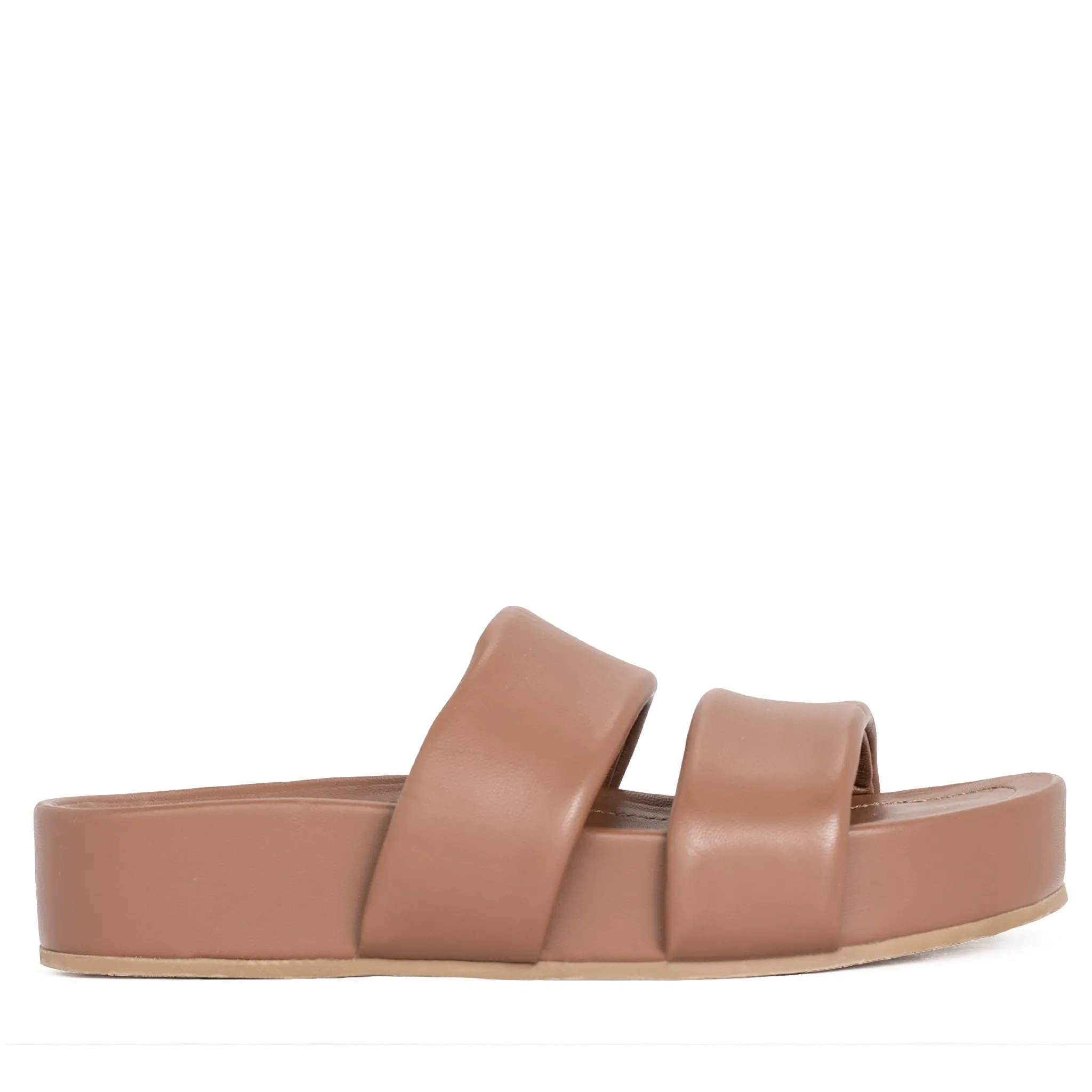 Hallie Black Leather Slide