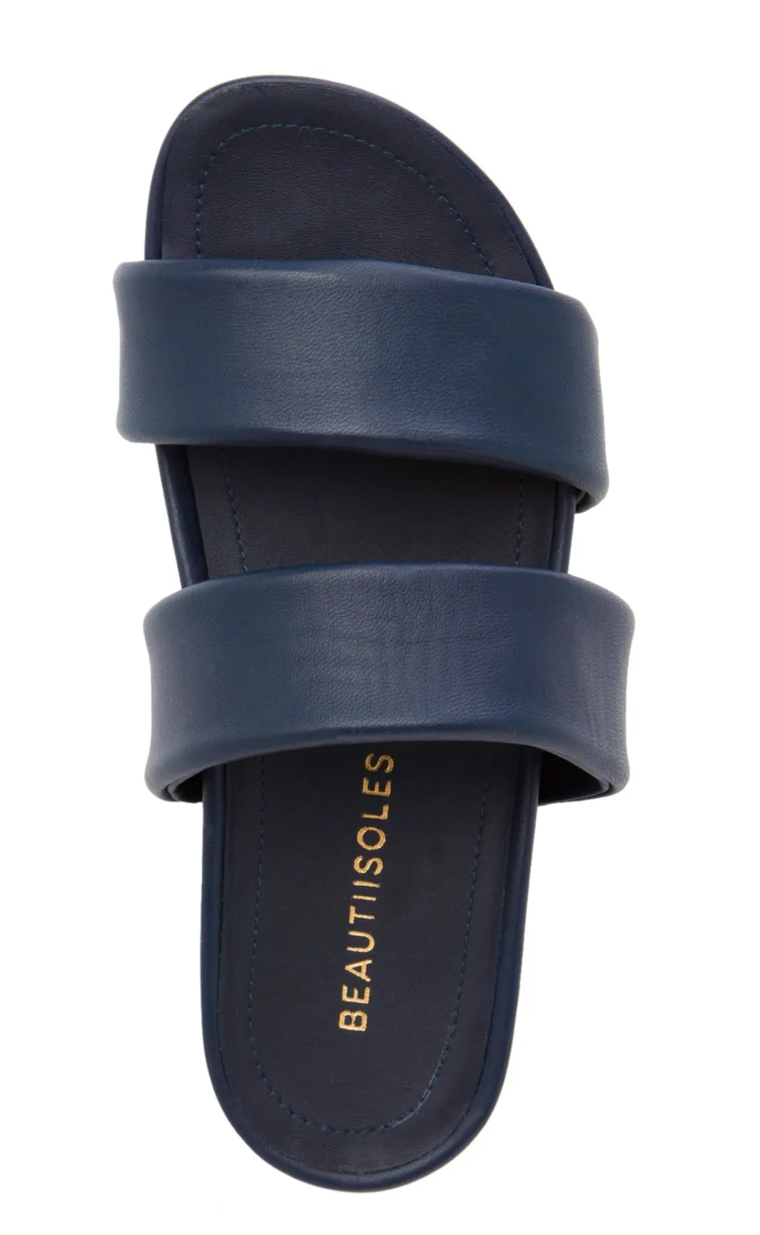 Hallie Black Leather Slide