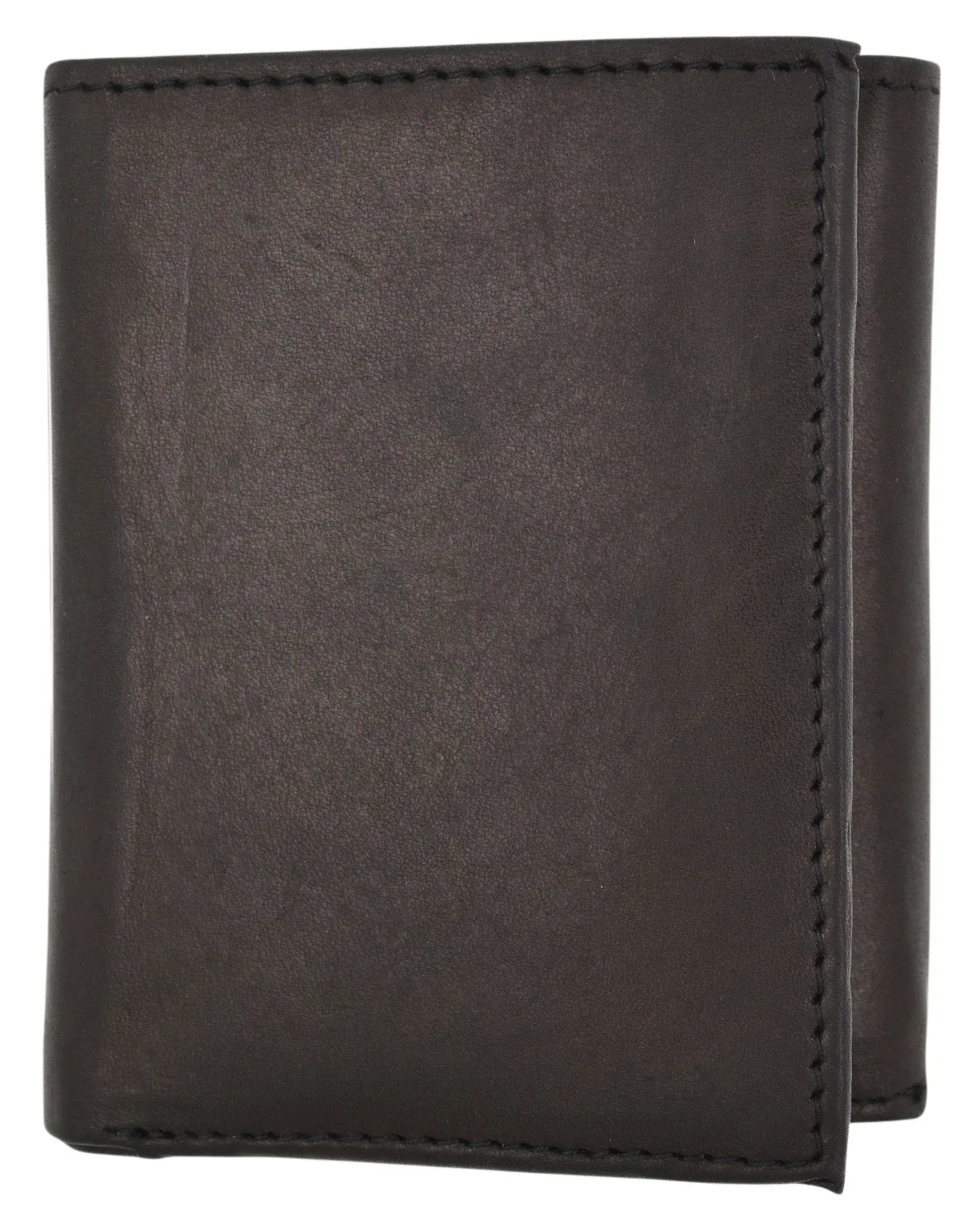 K200 (C)/Kids Genuine Leather Trifold Flap ID Credit Card Holder Coin Pocket Small Wallet