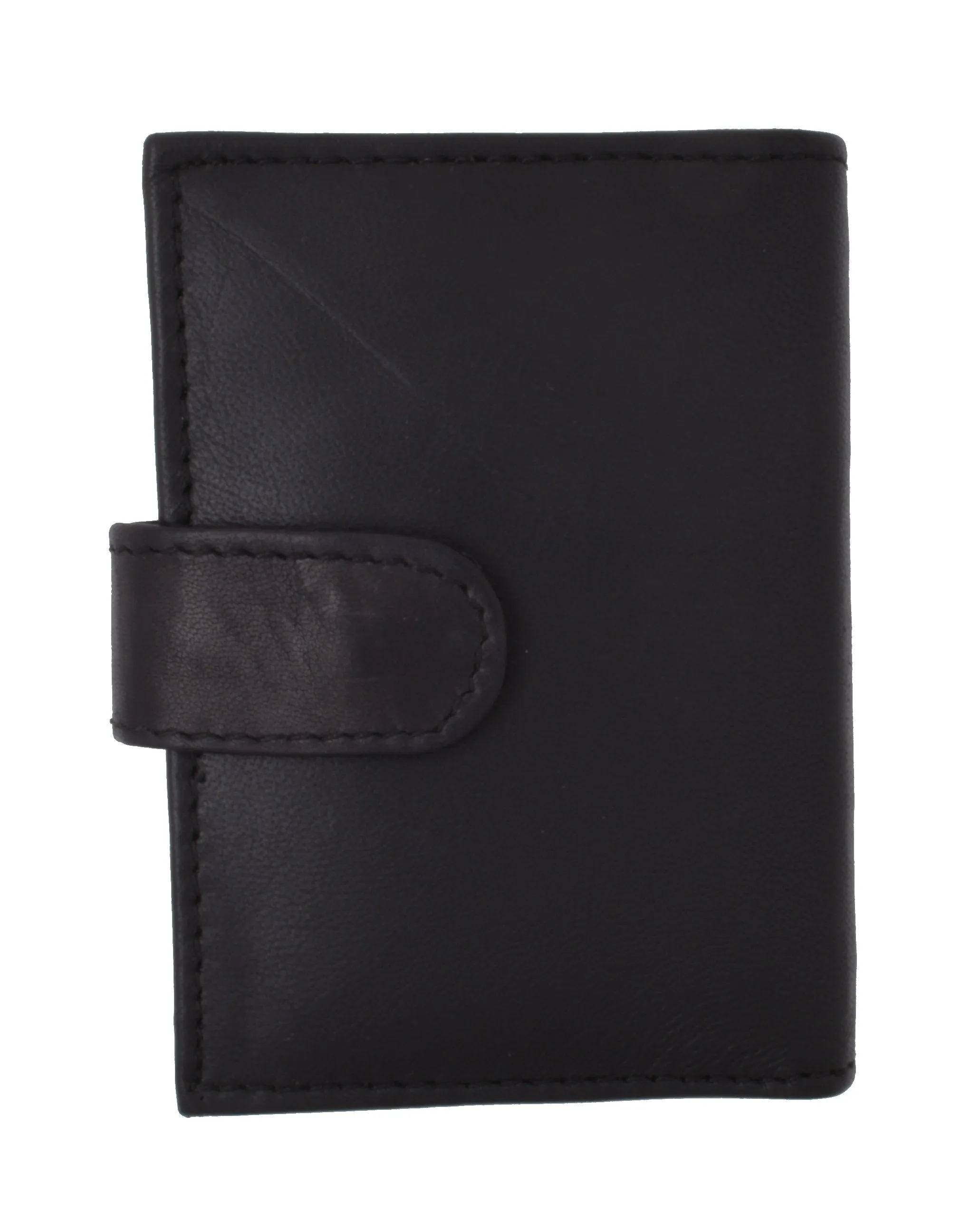 Premium Soft Leather RFID Blocking Credit Card ID Holder with Snap Closure  RFIDP570