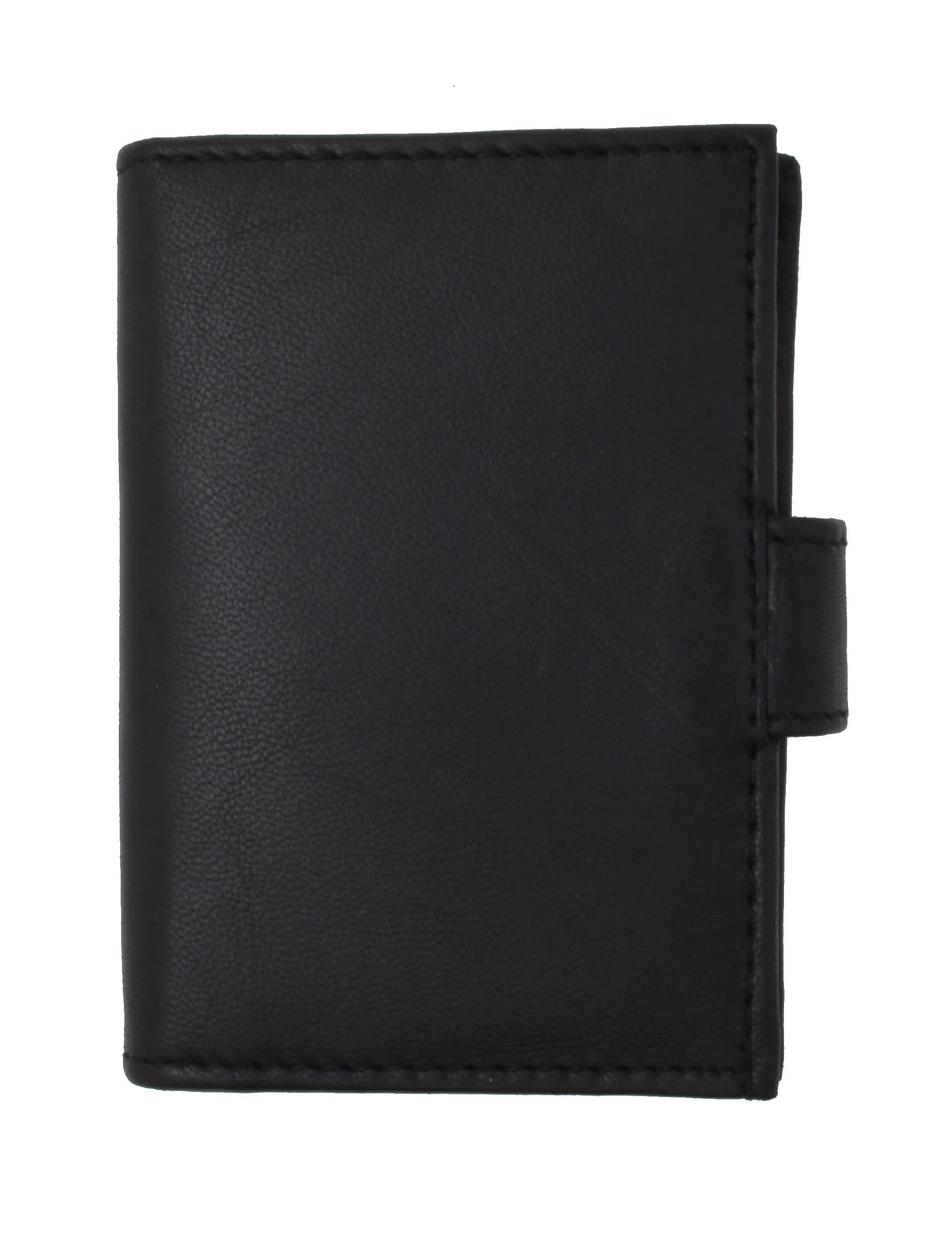Premium Soft Leather RFID Blocking Credit Card ID Holder with Snap Closure  RFIDP570