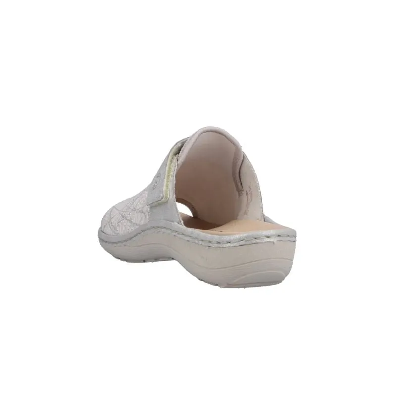 Remonte D7664-40 White Metallic Women's Slides