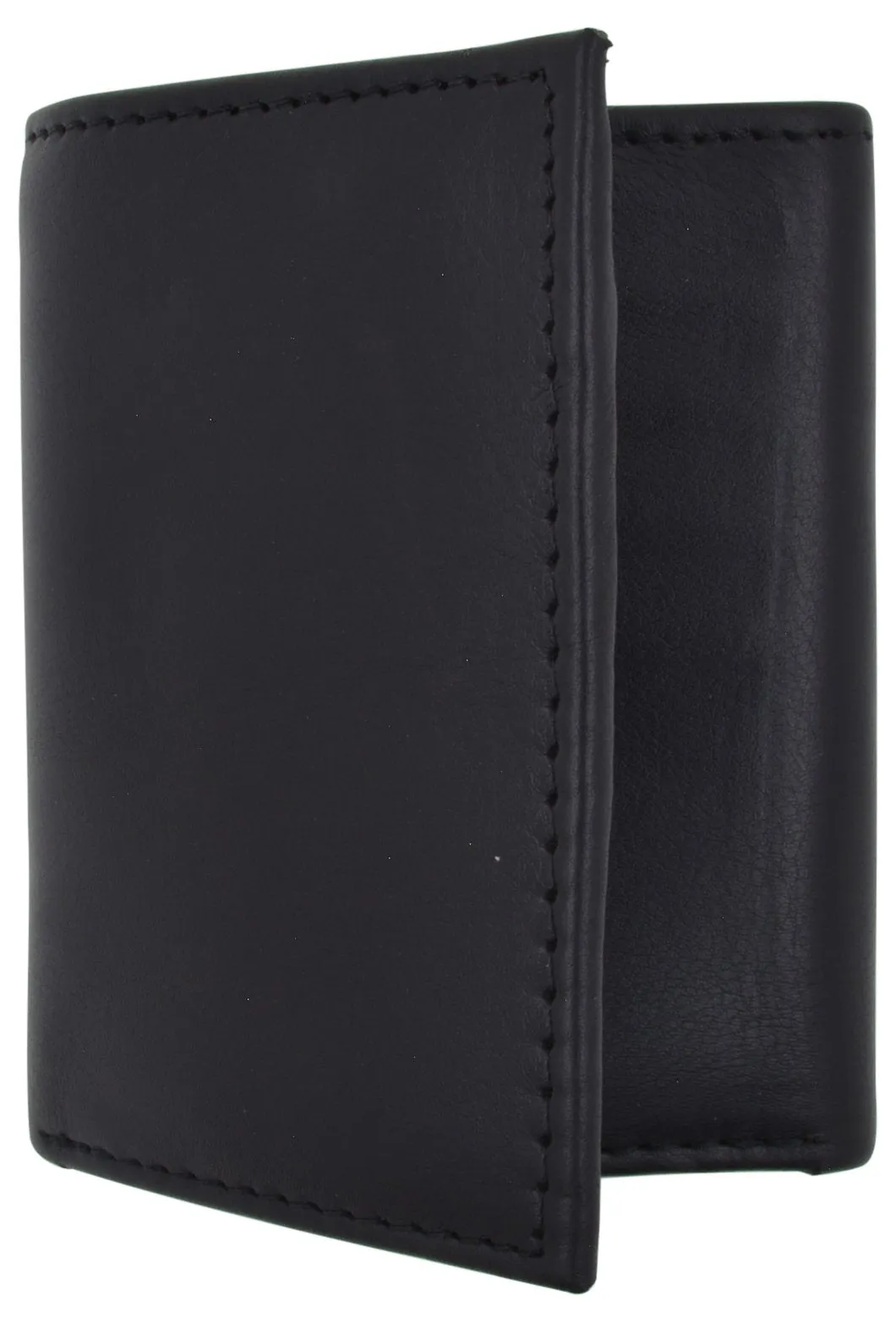 RFID Blocking Premium Leather Black Classic Trifold Credit Card ID Wallet Box RFID520055