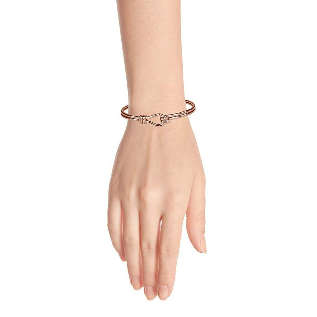 Rose Gold Knotted Wire Bracelet