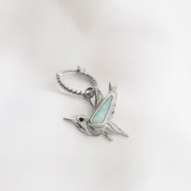 Silver Opal Hummingbird Earring (I'm Not Perfect)