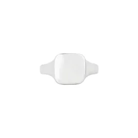 Square Smooth Signet Ring - Silver